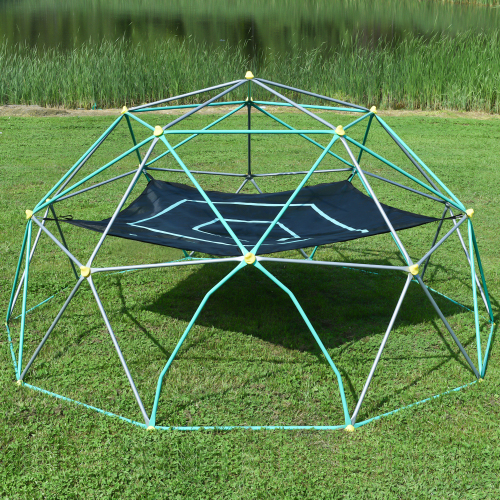 13-Foot Geometric Dome Climber Play Center for Kids - Green