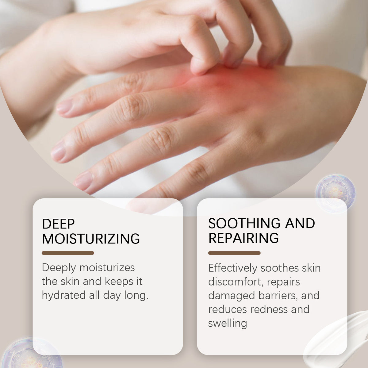 Nourishing Moisturizing Body Skin Relieve Dry Redness Care