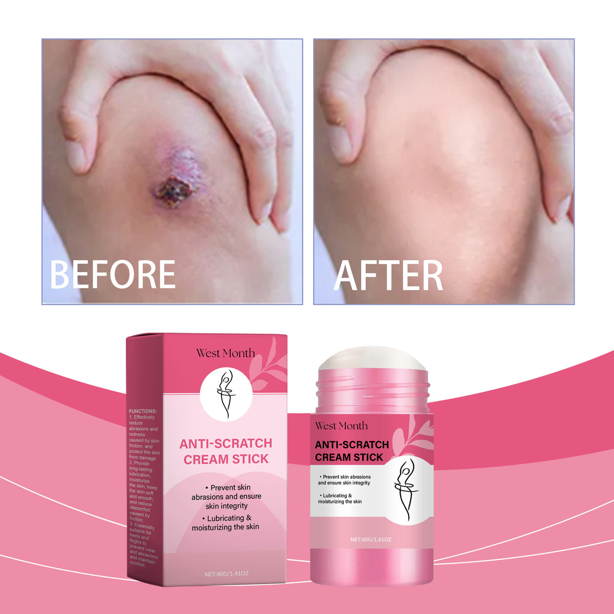 Body Moisturizing Stick 40g - Anti-Scratch Skin Protection