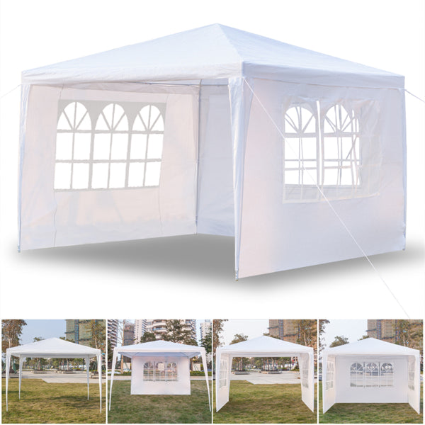 3-Sided Waterproof Event Tent - White, 3x3m