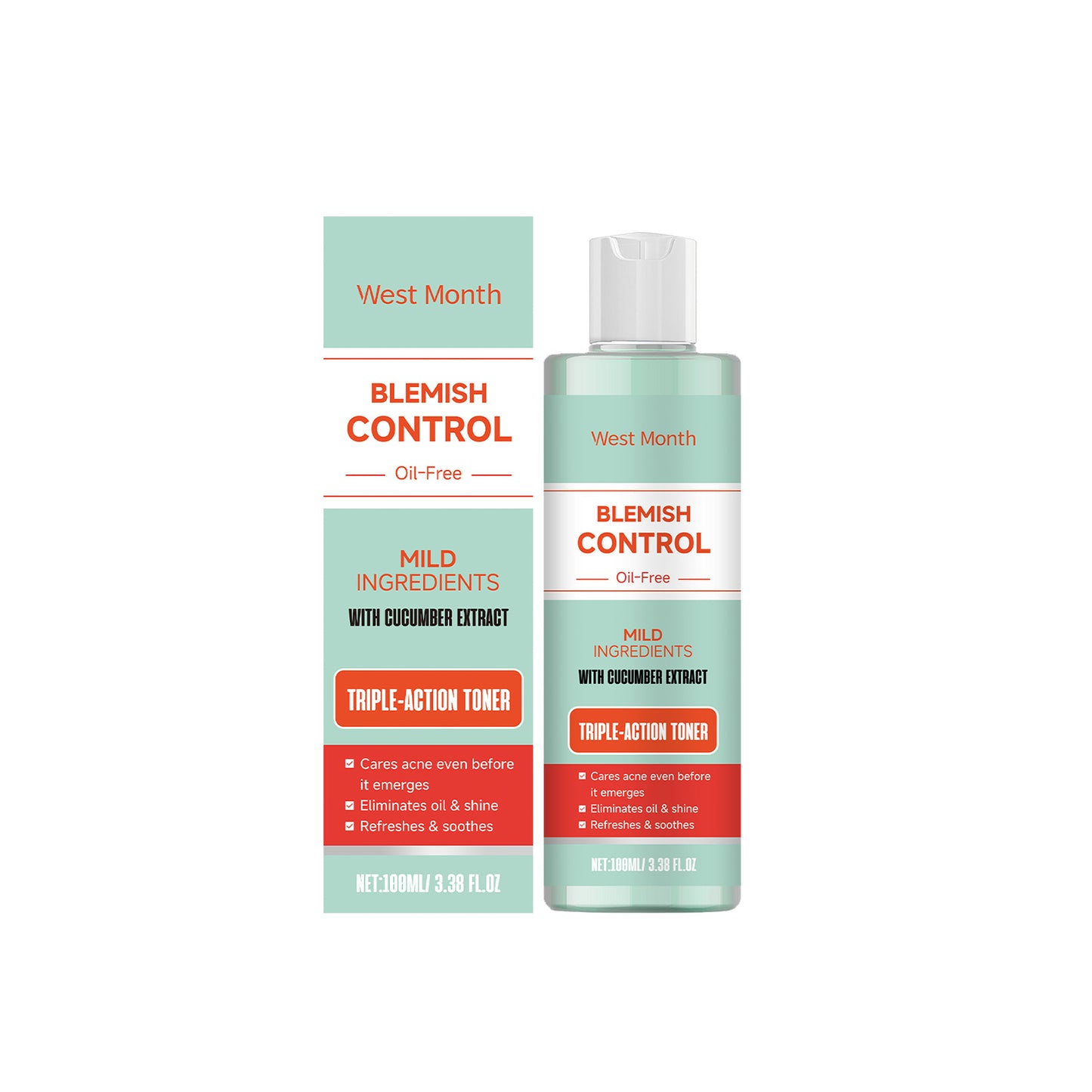Facial Toner with Green Tea & Hyaluronic Acid - 100ml Acne Care