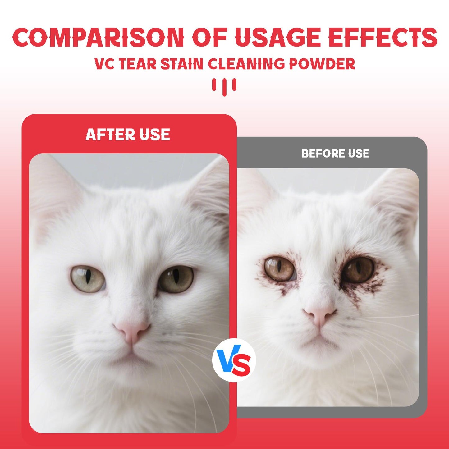 Pet Tear Stain Removal Powder - Gentle Eye & Fur Brightening, 1PC