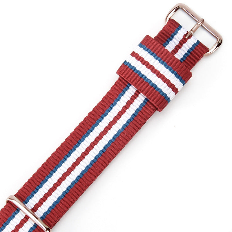 Adjustable Watch Strap Nylon Canvas Leather Replacement Band