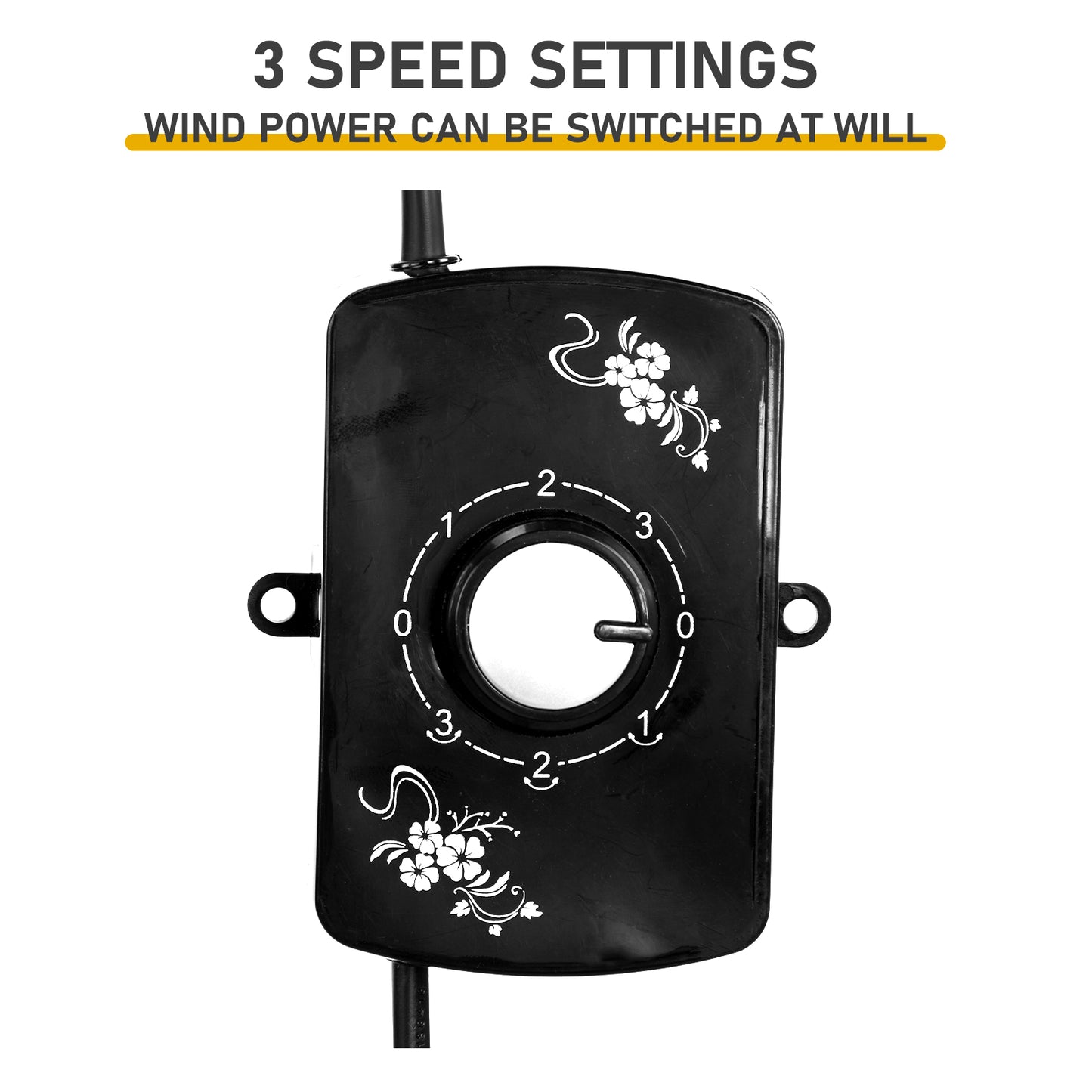 Black 18 Inch High Velocity Wall Mount Oscillating Fan - Industrial Metal Fan