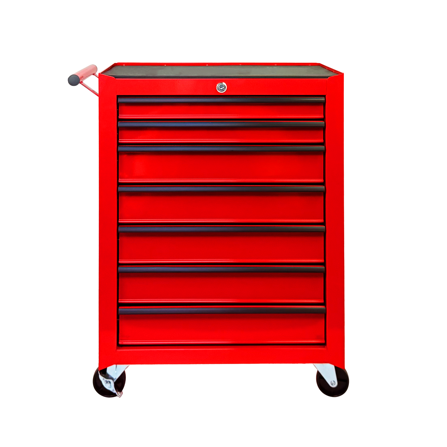 20-Inch Rolling Metal Tool Chest with 7 Drawers, Steel Storage Cabinet, Red