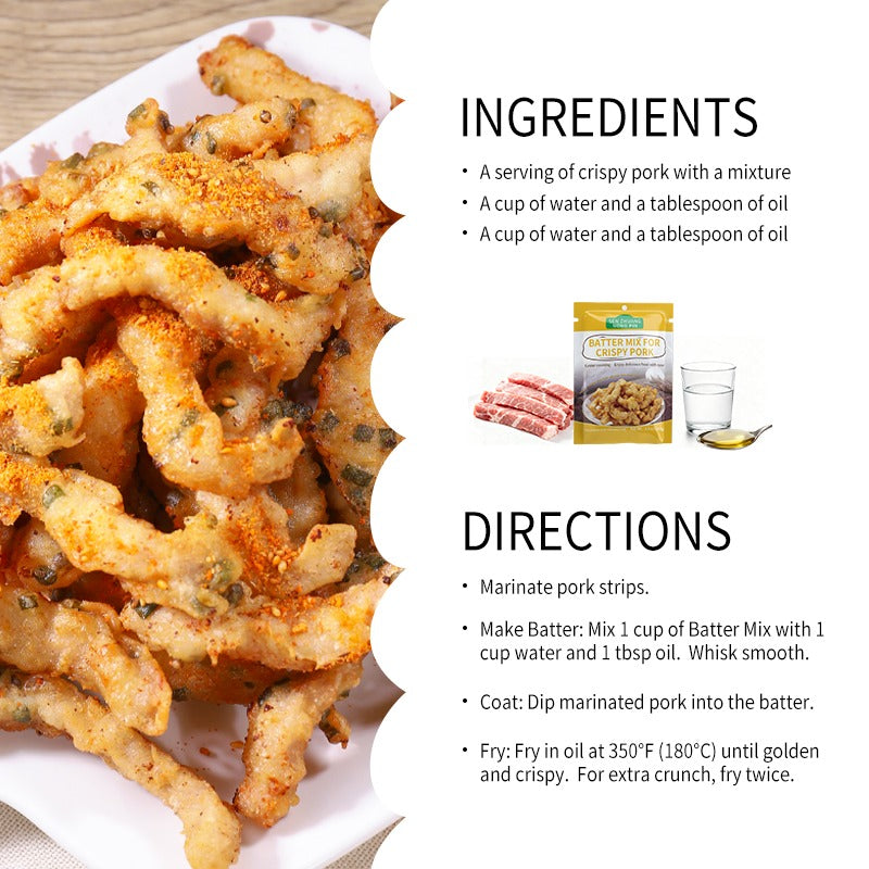 Crispy Pork Coating Mix - 3pcs for Chicken, Seafood & Veggies