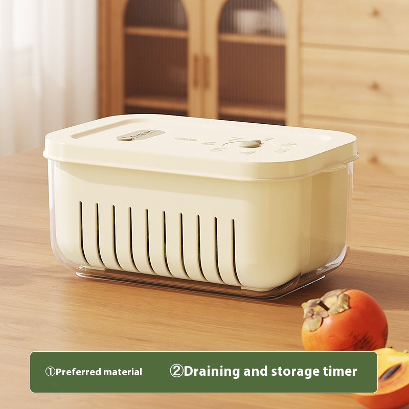Minimalist Kitchen Storage Crisper - 1-2L Fruit and Vegetable Container