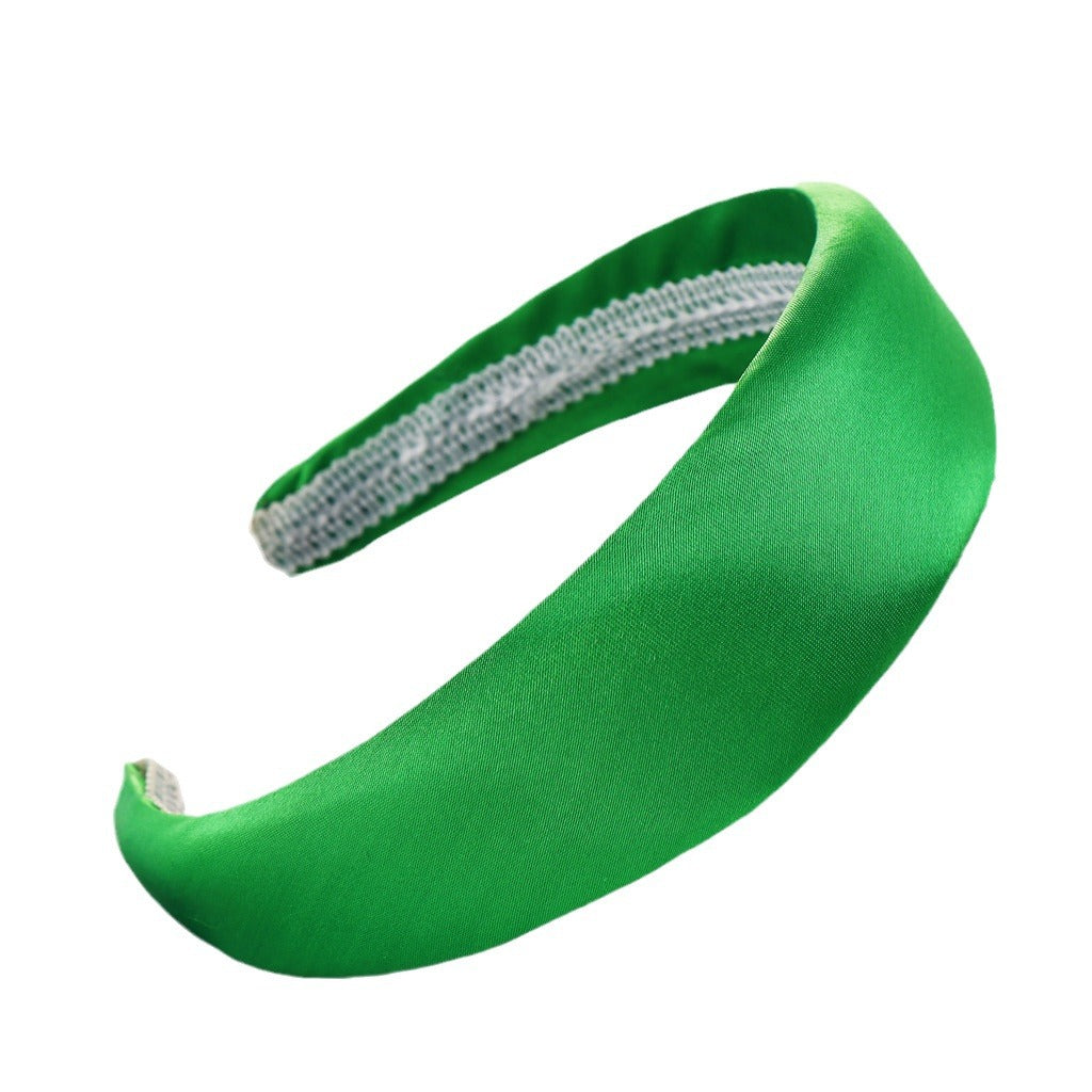 Satin Sponge Headband with Wide Edge