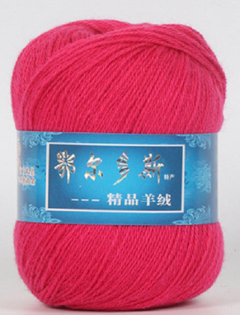 Hand-Knitted Cashmere Yarn for Knitting & Crocheting - Medium Coarse Pure Wool Thread