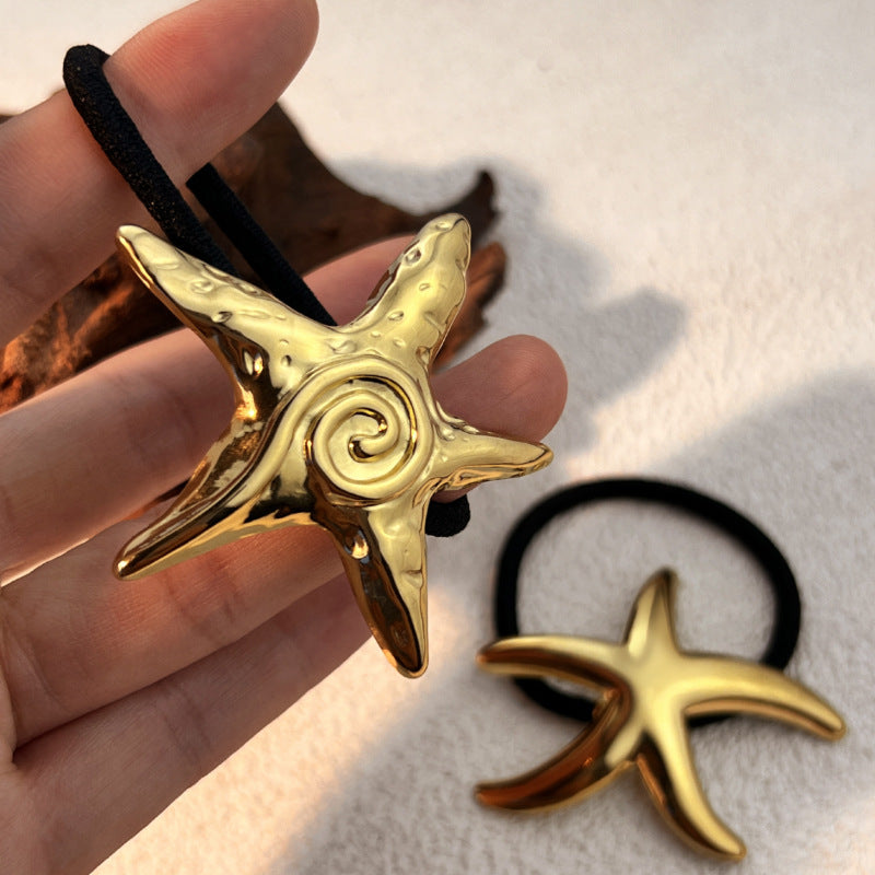 Stainless Steel Hair Band with Starfish Charm