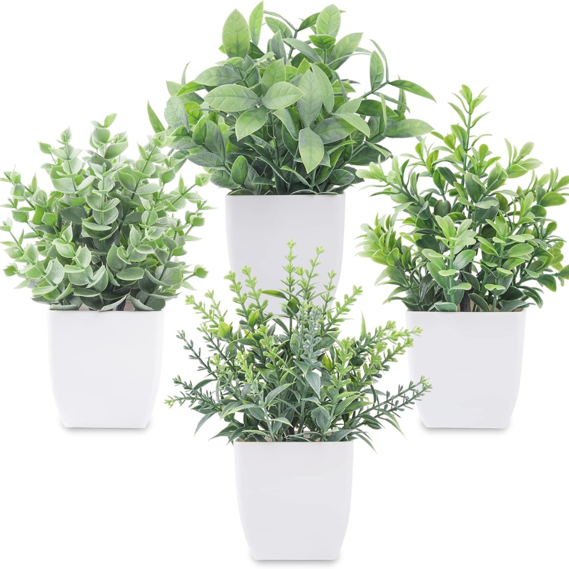 Mini Artificial Potted Plants - Realistic Greenery for Home Decor