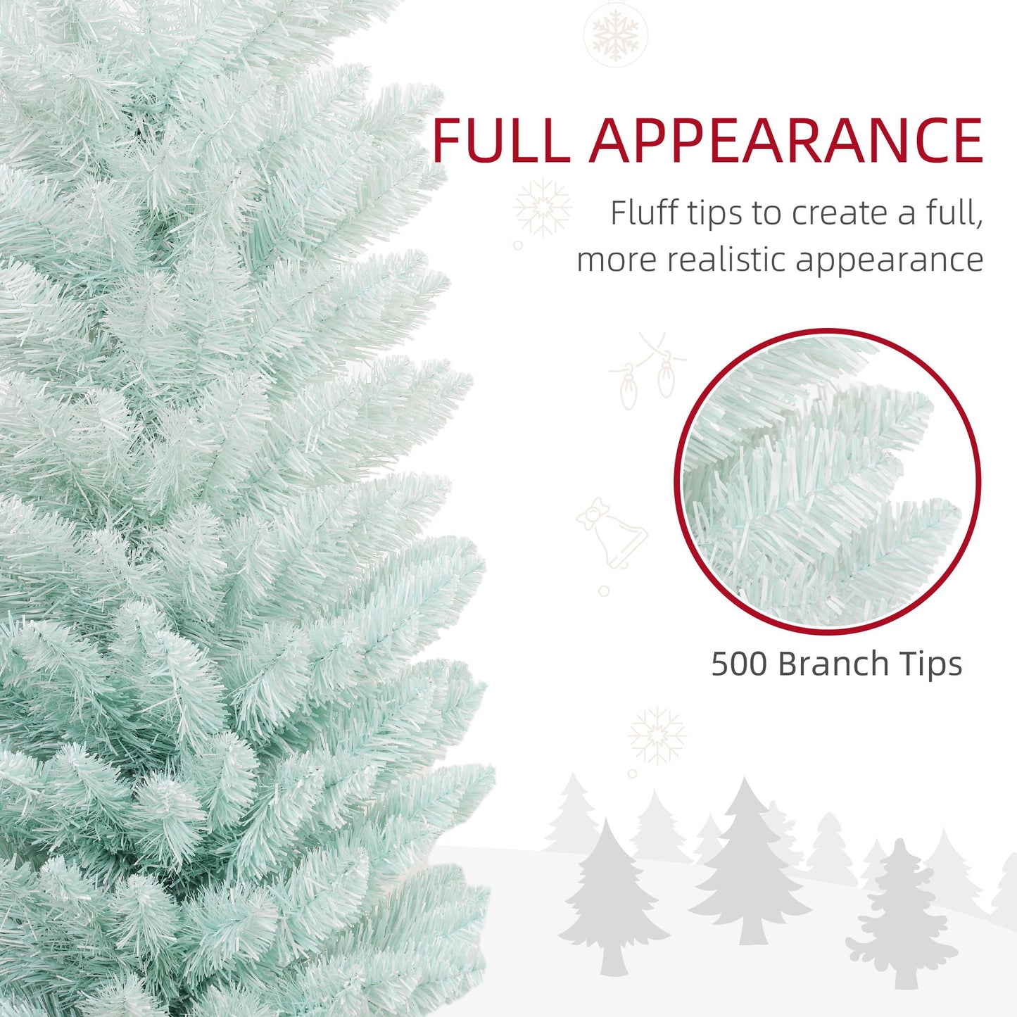 7ft Slim Pencil Artificial Christmas Tree - Blue