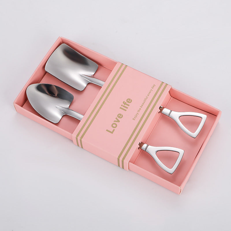 Stainless Steel Spade Spoon for Watermelon Ice Cream - Multiple Colors