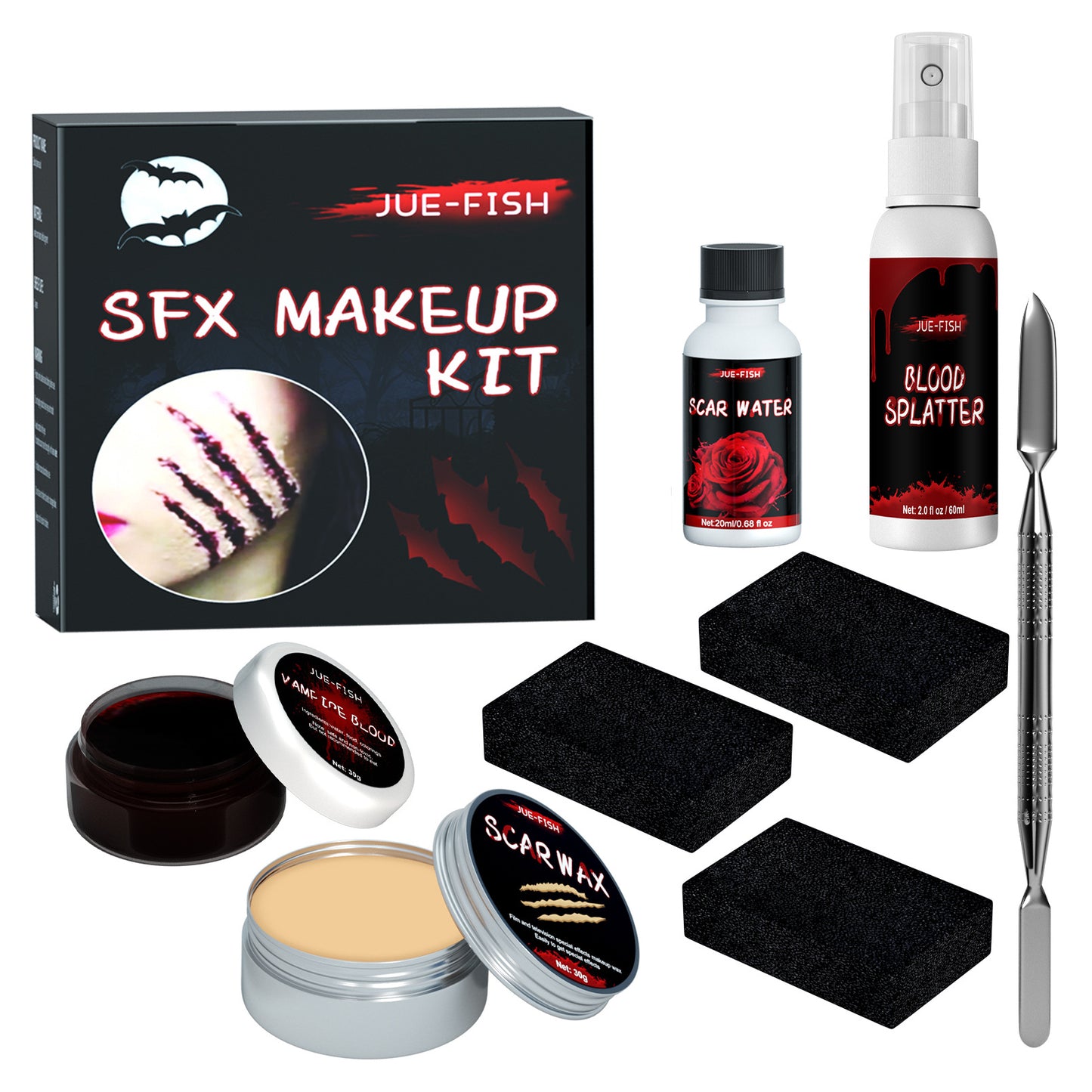 Halloween Makeup Kit for Realistic Wounds and Scars
