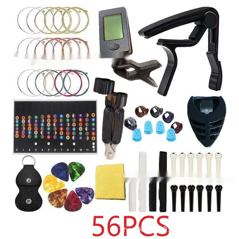 Guitar Accessory Set with Picks, String Nails & Pillow - Multiple Colors