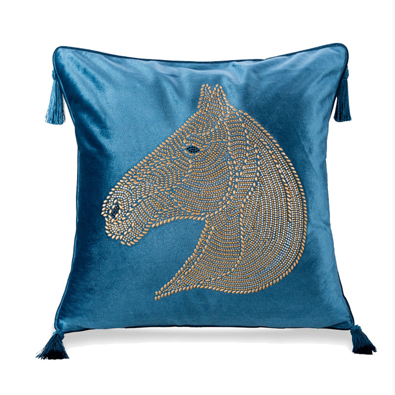 Horse Head Pillow Cover for Bedside & Home Decor - Plush Cushion Case