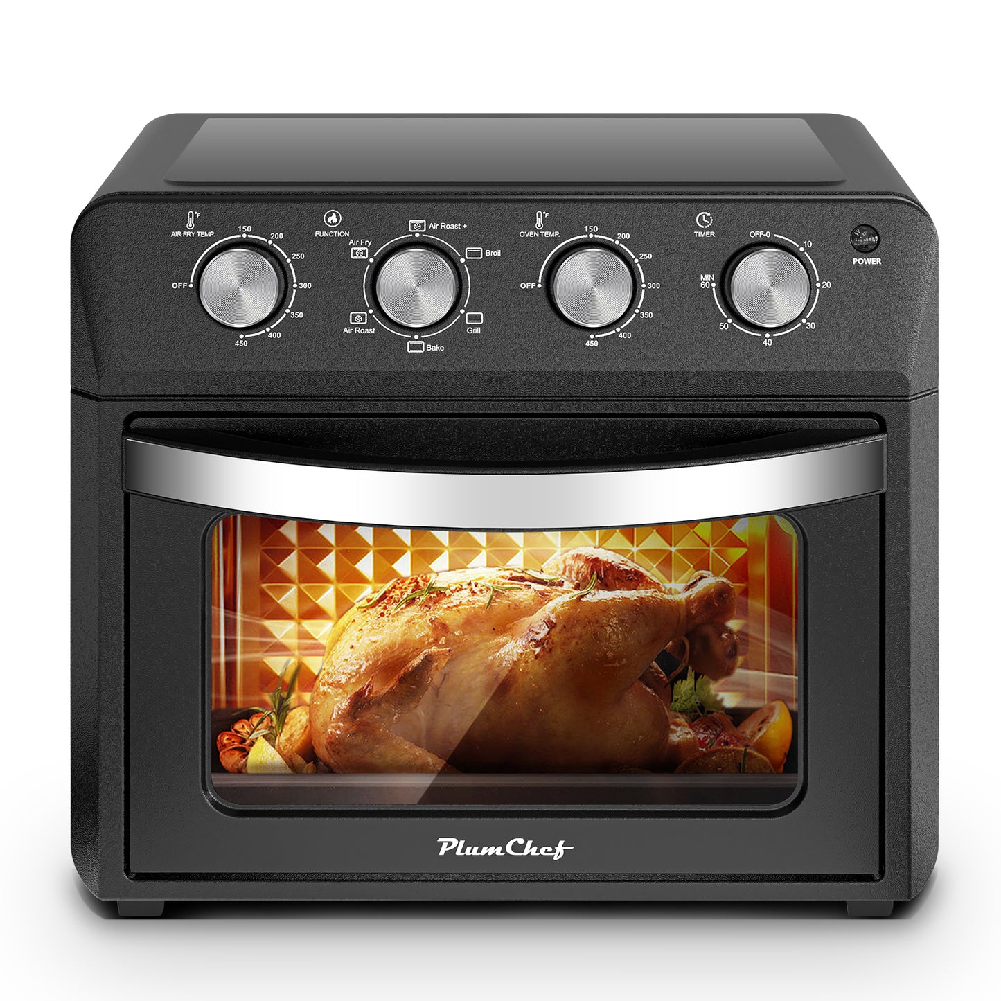 27.5QT 6-in-1 Air Fryer Toaster Oven - Black