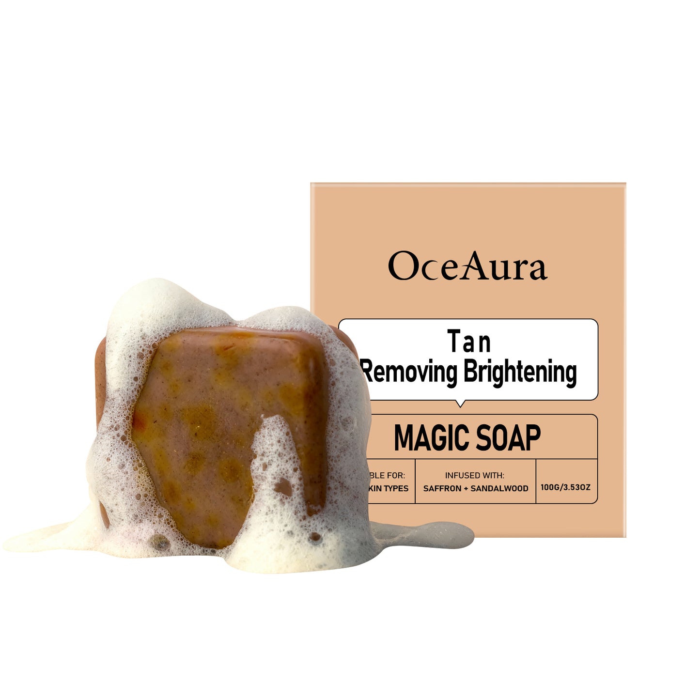 Brightening Tan-Removing Bar Soap for Skin Renewal 100g