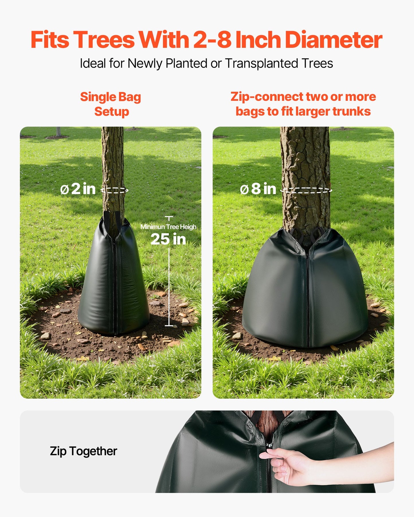 20 Gallon Tree Watering Bags 4 Pack - Slow Release Deep Root Irrigation