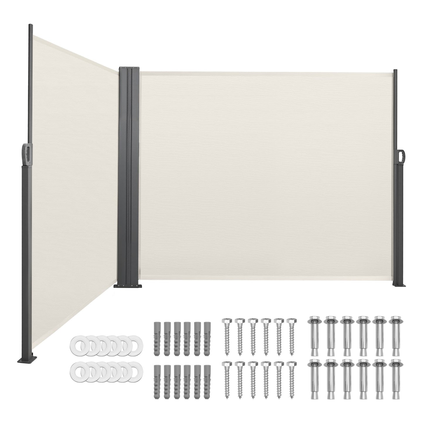 Retractable Side Awning 71x236 Waterproof Sunshade Garden & Balcony Screen