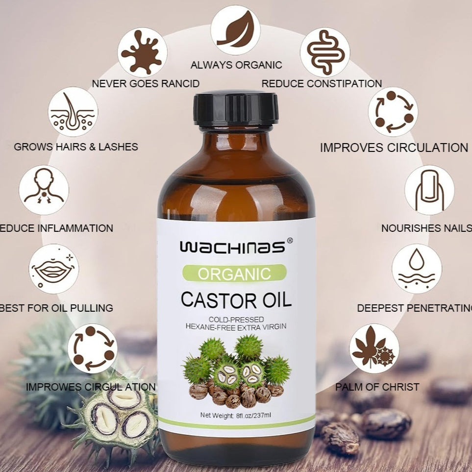 Organic Castor Oil Cold Pressed 237ml