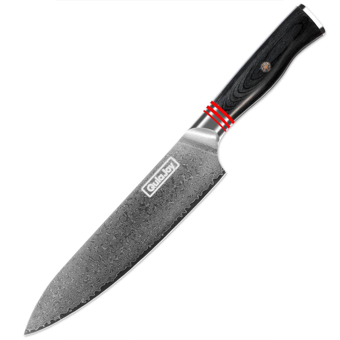VG10 Chef Knife - 67-Layer Japanese Damascus Steel, 8 Inch Kitchen Knife with Ergonomic Handle