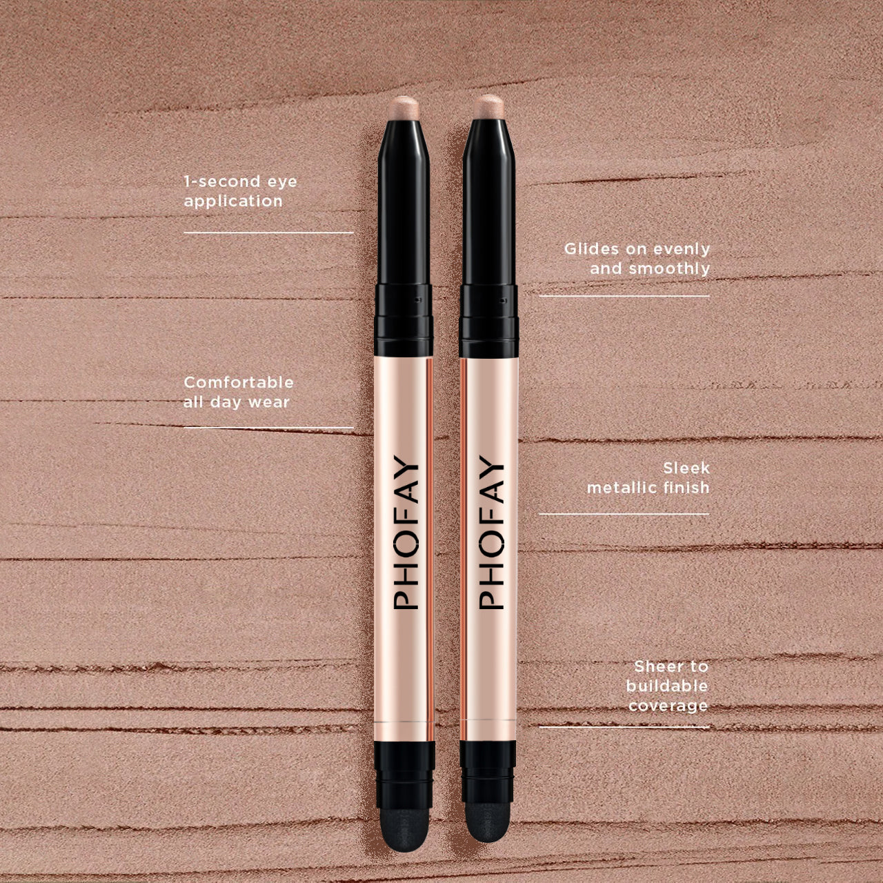 Waterproof Eyeshadow Stick - Long-Lasting Cream Eyeshadow Pen