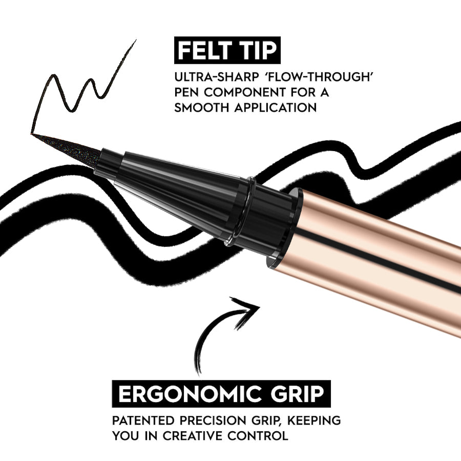 Waterproof Liquid Eyeliner - Long-Lasting Precision Eye Makeup