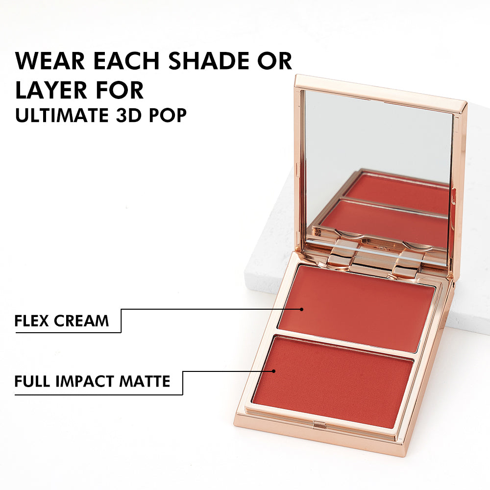 Cream and Powder Blush Duo - Weightless Face Makeup Palette