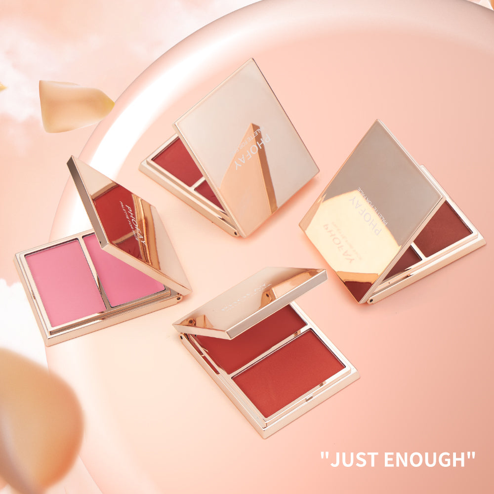 Cream and Powder Blush Duo - Weightless Face Makeup Palette