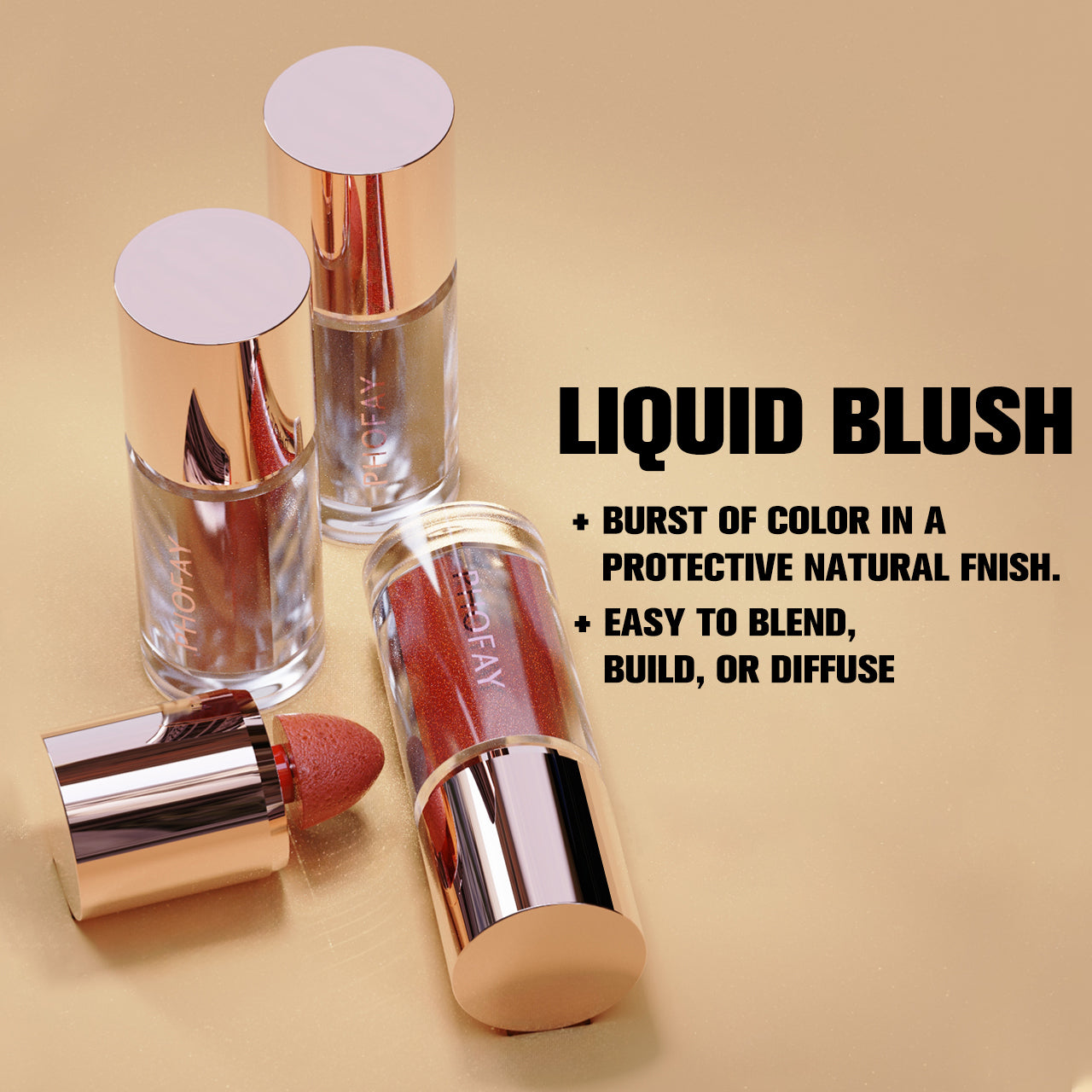 Matte Mousse Liquid Blush - Long-Lasting Blendable Cheek Color