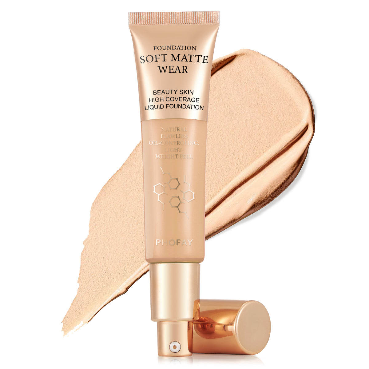 Full Coverage Liquid Foundation - Lightweight Oil-Controlling Makeup