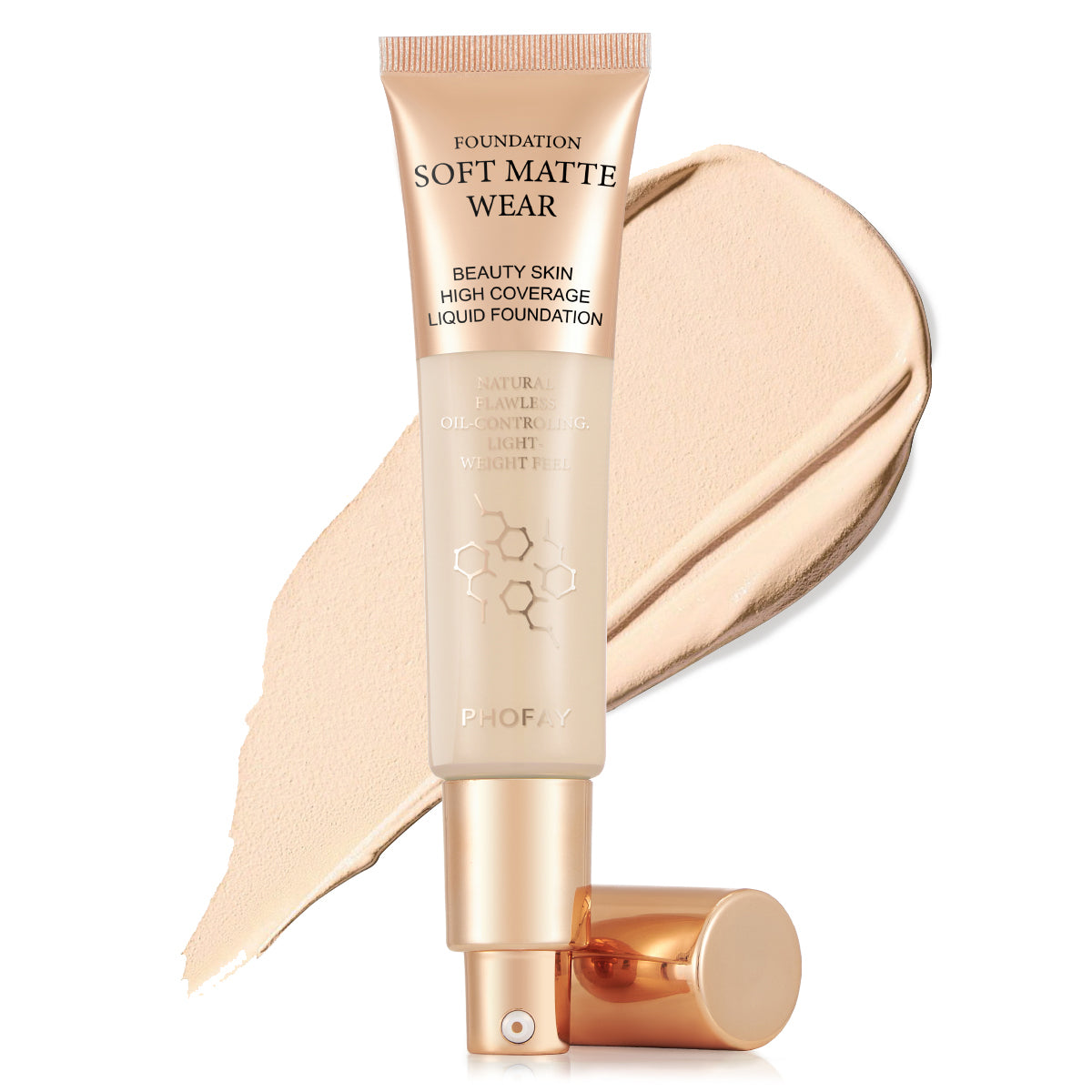 Full Coverage Liquid Foundation - Lightweight Oil-Controlling Makeup