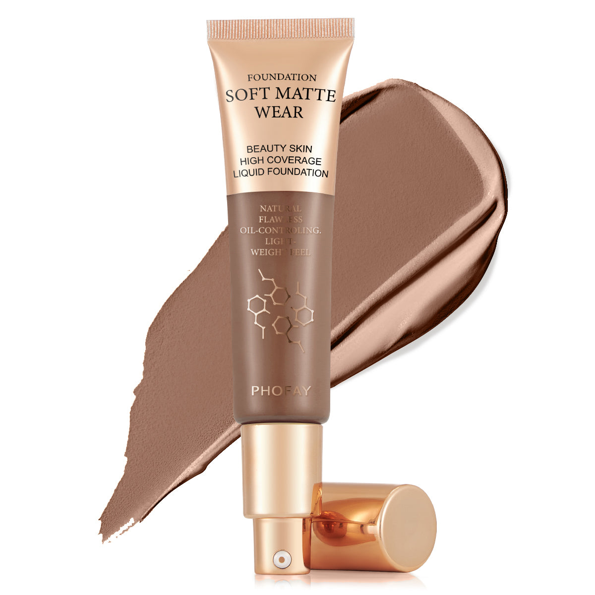 Full Coverage Liquid Foundation - Lightweight Oil-Controlling Makeup