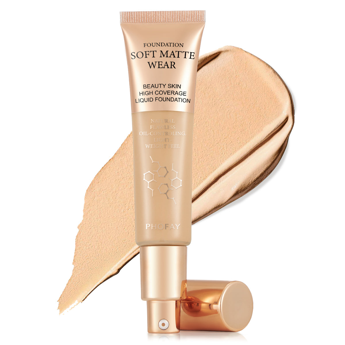 Full Coverage Liquid Foundation - Lightweight Oil-Controlling Makeup