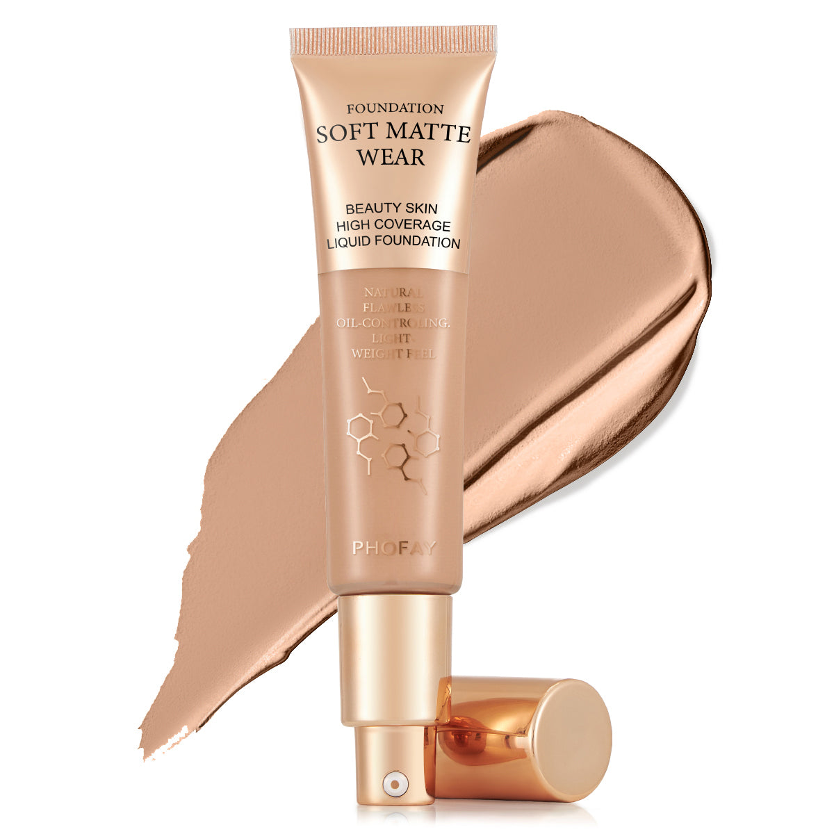 Full Coverage Liquid Foundation - Lightweight Oil-Controlling Makeup