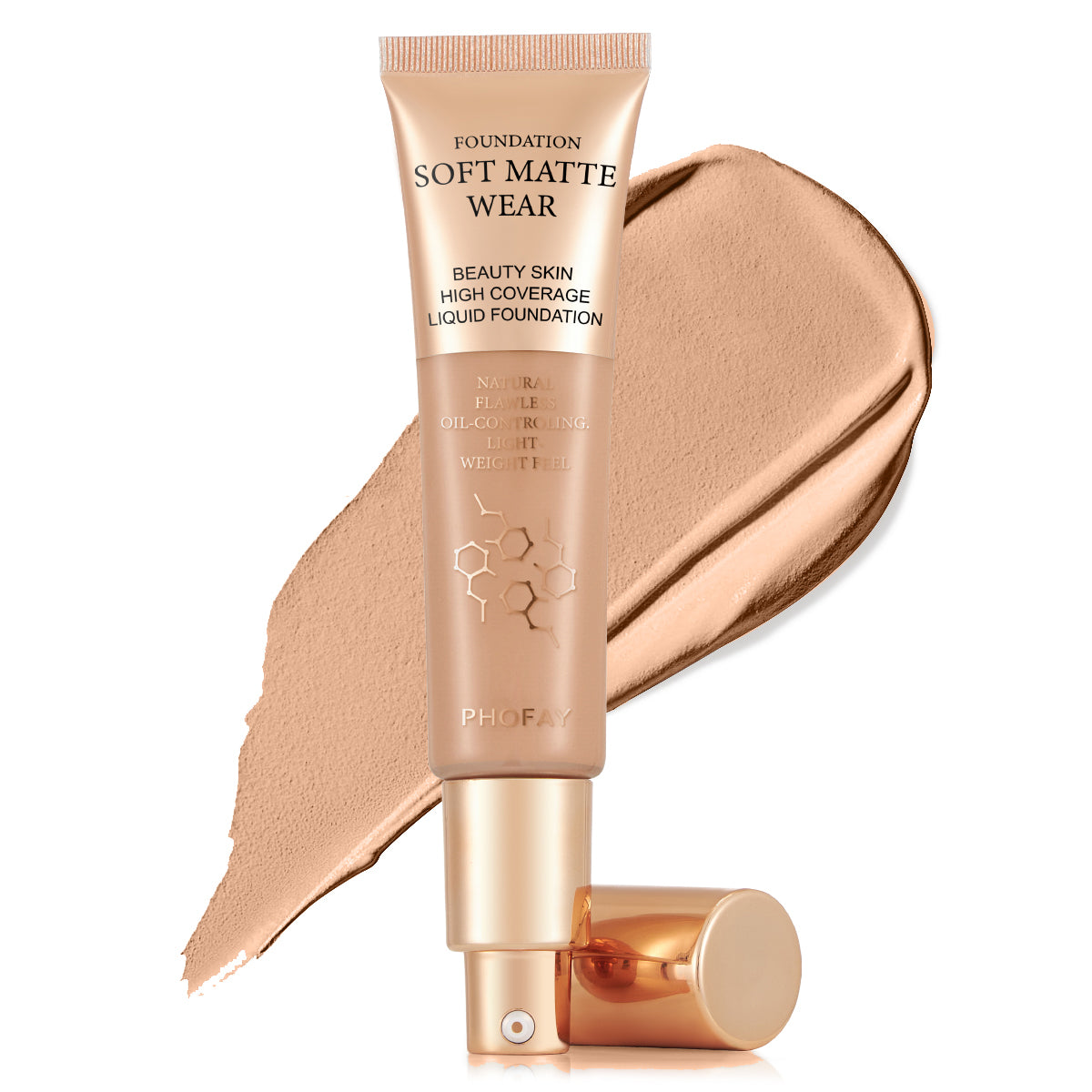 Full Coverage Liquid Foundation - Lightweight Oil-Controlling Makeup