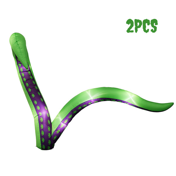 6.9FT Inflatable Octopus Tentacles - LED Halloween Decoration - 2 Pack