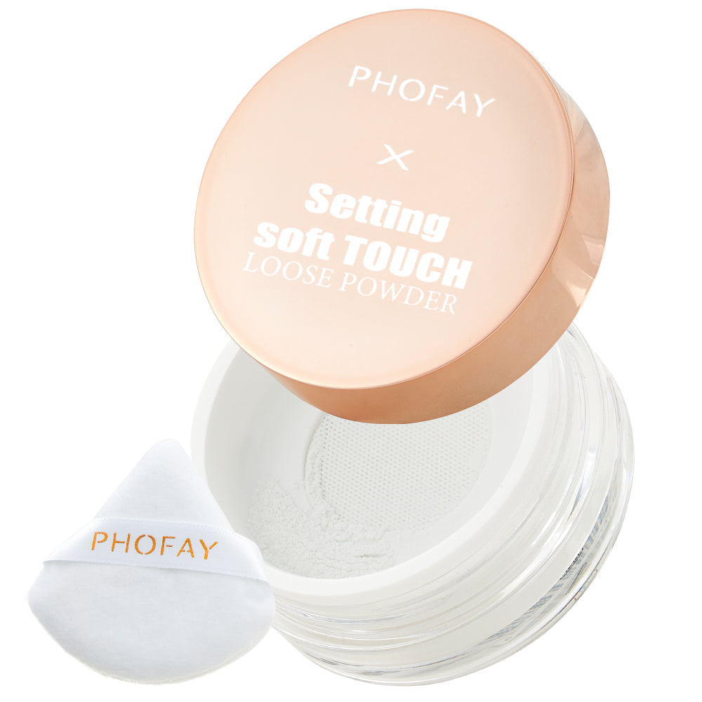 Soft Touch Loose Setting Powder - Long-Lasting Mattifying Face Makeup