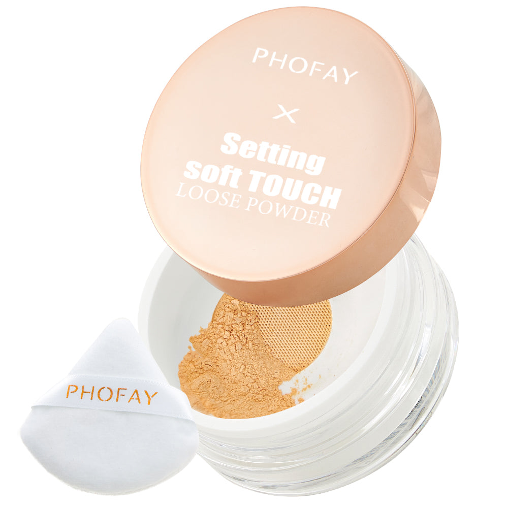Soft Touch Loose Setting Powder - Long-Lasting Mattifying Face Makeup