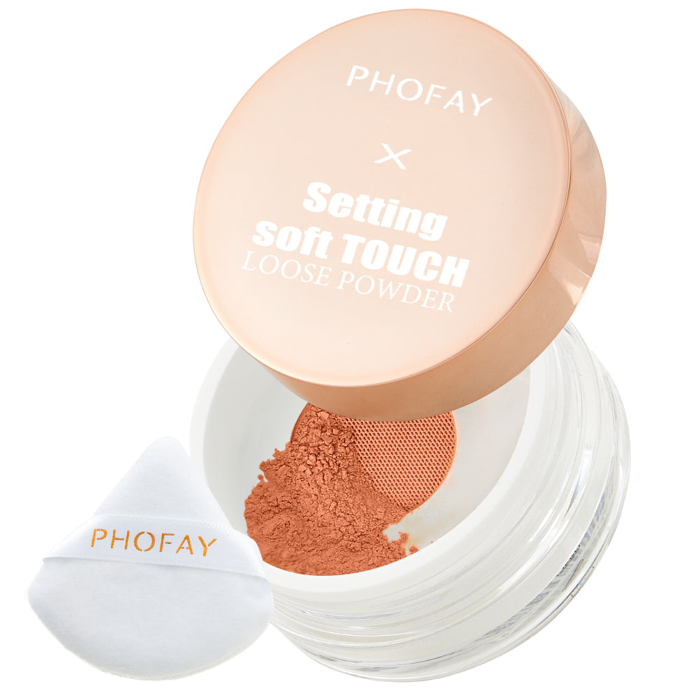 Soft Touch Loose Setting Powder - Long-Lasting Mattifying Face Makeup