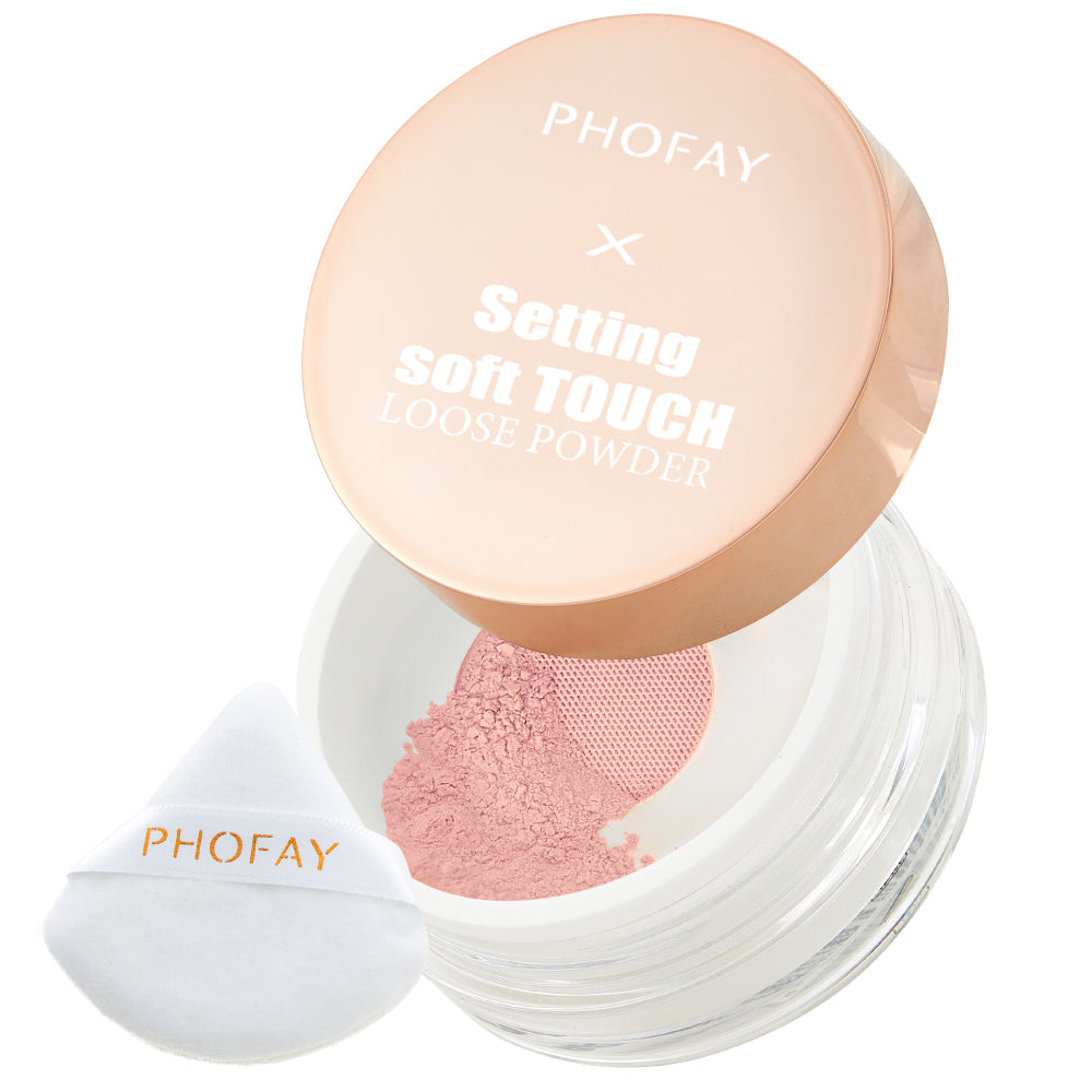 Soft Touch Loose Setting Powder - Long-Lasting Mattifying Face Makeup