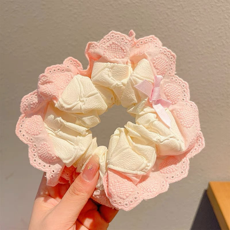 Summer Sweet Lace Scrunchie Hair Tie - Elegant Floral Hair Accessory