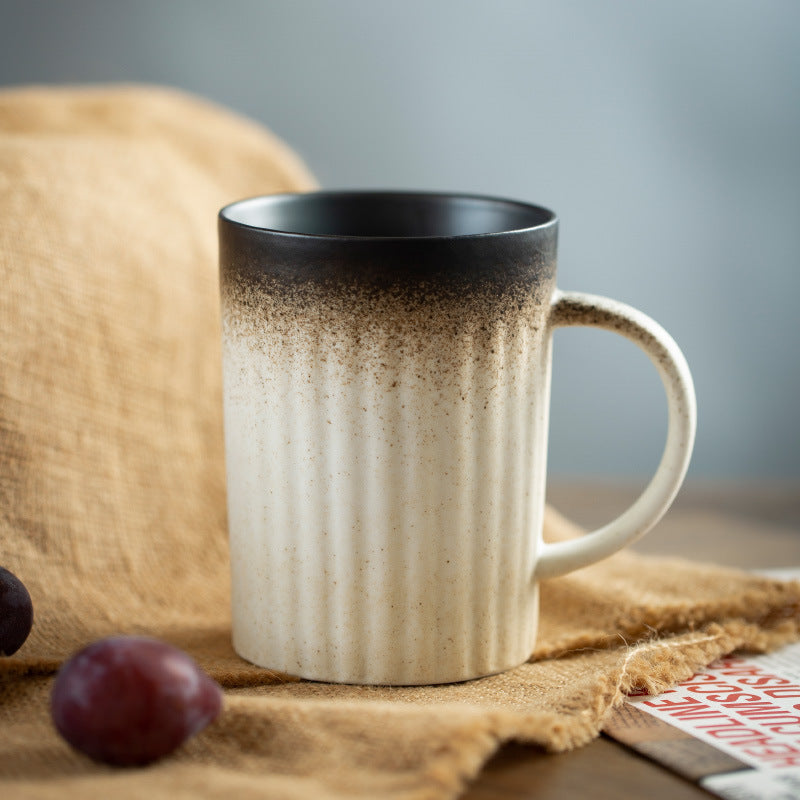 Japanese Retro Ceramic Coffee Cup Large Capacity Drinkware - Multiple Colors