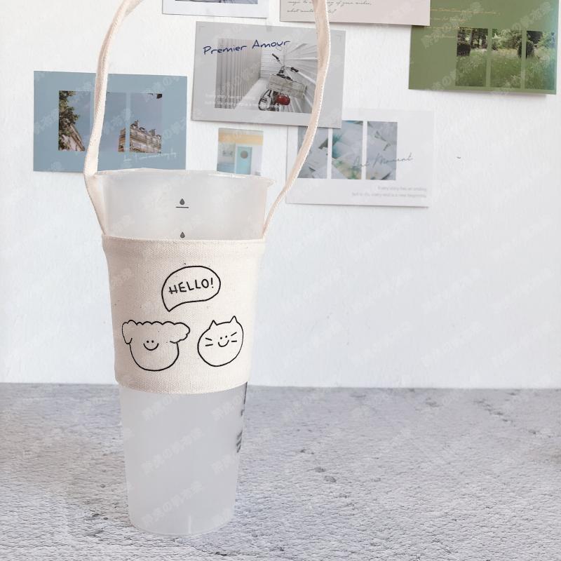 Eco-Friendly Canvas Tote Bag with Universal Cup Set - Multiple Styles