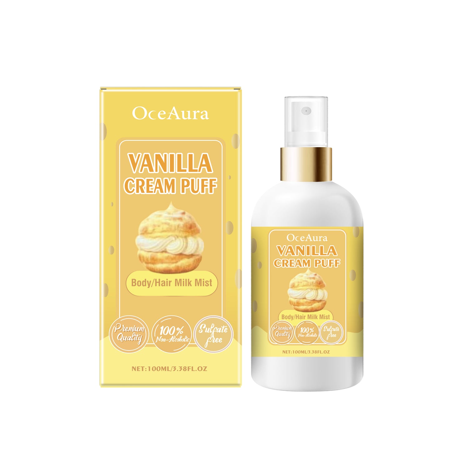 Vanilla Cream Body & Hair Moisturizing Spray - 100ml