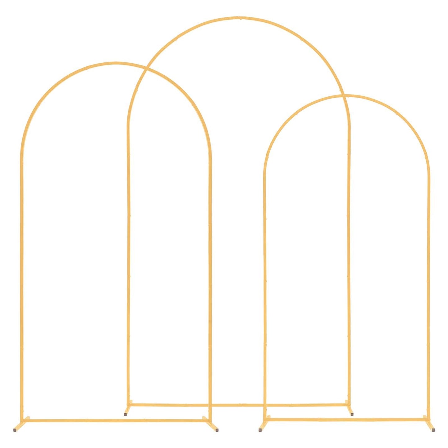 Gold Metal Arch Backdrop Stand Set of 3 - Wedding, Party & Event Decor