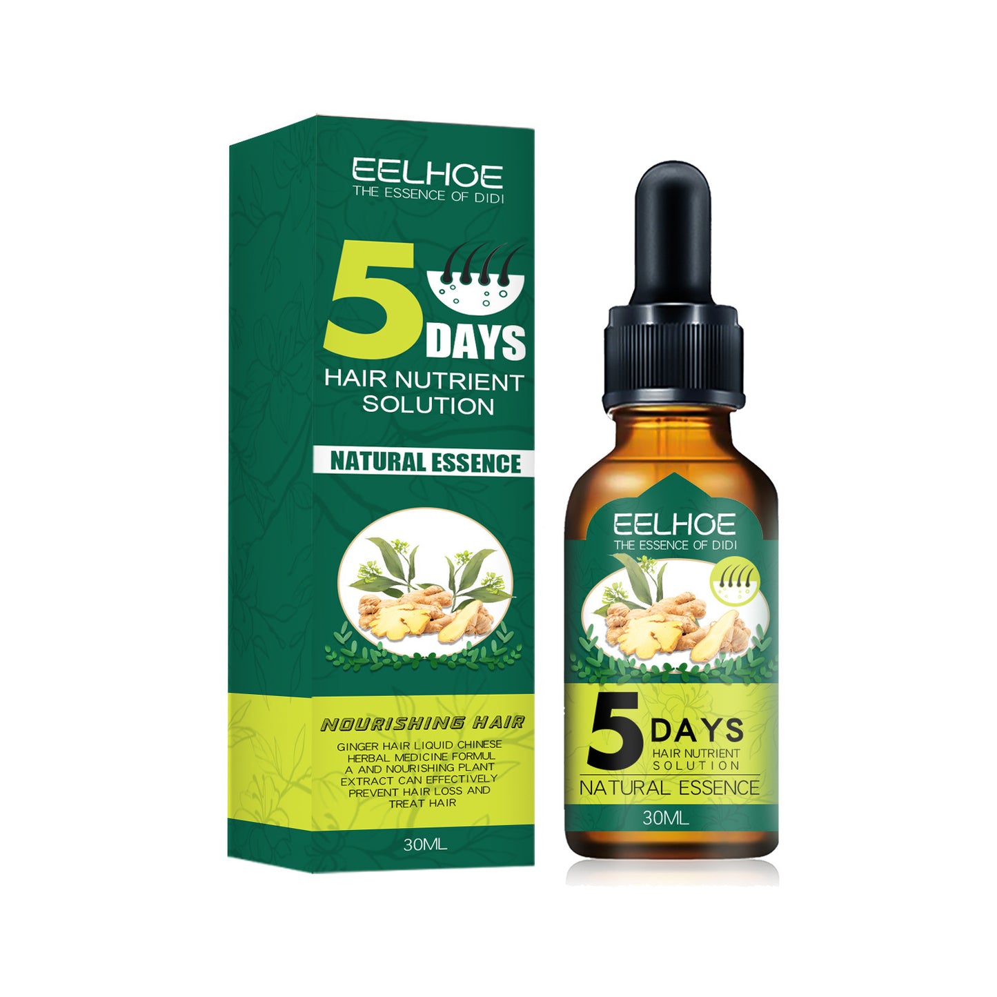 Ginger Hair Growth Essential Oil with Ginseng Extract for Hair Care