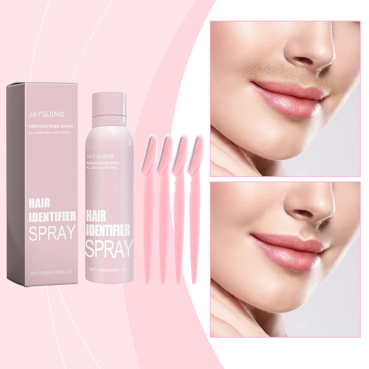 Gentle Facial Hair Removal Spray - Soothing Botanical Formula