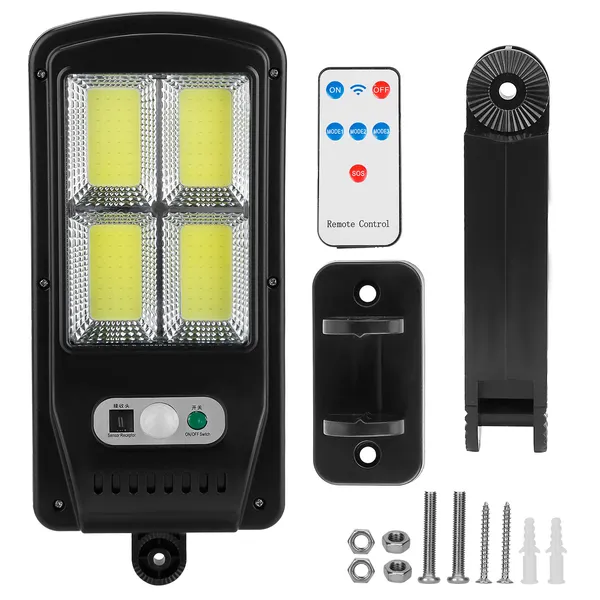 300W Solar Powered Outdoor Wall Light with Motion Sensor and Remote